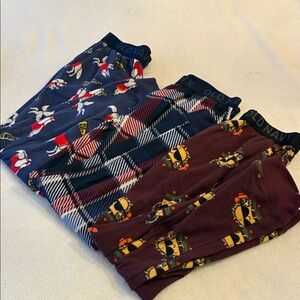 Set of 3 flannel sleep joggers